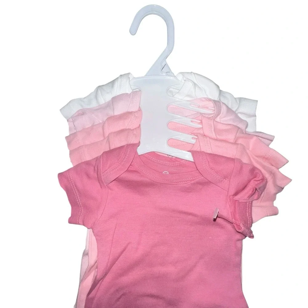 Honest Baby Clothing Set of 5 One Pieces Bodysuits Multi Colors Cotton 0-3 Month